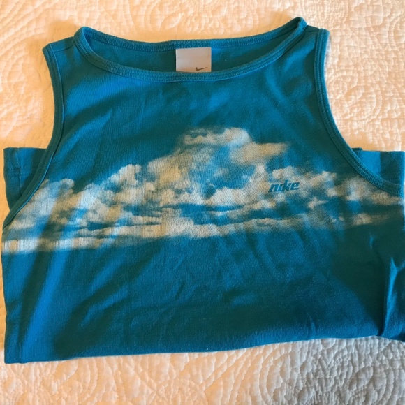 Nike Blue Clouds Cotton Tee - Youth 14, fits women’s xs - Picture 5 of 5